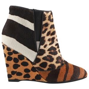 Dior Animal Print Wedge Boots